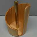 Mountain Paper Towel Holder Countertop with Mango-Wood Round Base and Iron Holders, Wooden Paper Towel Holder, Effortless One-Hand Tearing, Holds Jumbos and Mega-Rolls for Living Room, Kitchen