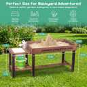 Wooden Sand Table for Kids Ages 3-8, Kids Naturally Playful Sand and Water Activity Sensory Table, Toddler Summer Outdoor Toys for Boys Girls