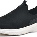 TIOSEBON Women's Walking Tennis Shoes Knit Slip on Mesh Comfortable Sneaker