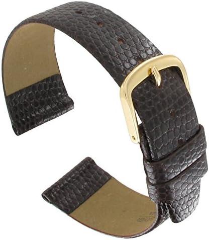 Hadley Roma MS706 18mm Mens Regular Brown Lizard Grain Watch Band