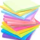 YISAN Sticky Notes 3x3 Inch, Bright Colors,12 Pads Self-Stick Pad,50 Sheet/Pad for Office,Home,71174