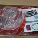 Front Grille Mesh Inserts & Headlight Cover for Jeep Wrangler JL JLU Sport & Sport S Only 2018-2023 Exterior Accessories Clip-in Grille Guard Cover Headlight Bezels Trim Ring (Red 9PCS)