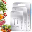 3pc, Upgrade Titanium Cutting Board for Kitchen, Double Sided, Food Grade Quality, Easy to Clean, Dishwasher Safe, for Meats, Fruits, Vegetables, Practical, Hygienic, Long-Lasting, M+L+XXL Size