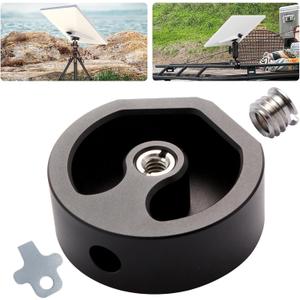 Starlink Mini Tripod Adapter - Aluminum Alloy Tripod Mount Adapter for Starlink Mini - 1/4"~20 and 3/8"~16 Threaded, Compatible with Most Tripod or Other Bracket Fixing - Use with Pipe Adapter