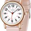 CIVO Nurse Watches for Women Men: Waterproof Wristwatch with Easy-Read Dial - Analog Watch with 12/24 Hour & Second Hand Gifts for Nurses Doctors Students (Pink Rosegold L1)