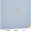 Keepsake Baby Memory Book for Boys and Girls  Timeless First 5 Year Baby Book  Neutral Journal Scrapbook or Photo Album - Record a Milestone for Every Event from Birth to Age 5 (Light Blue)