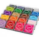 Lsushine Craft Ink Pad Stamps Partner DIY Color,20 Colors Rainbow Finger Ink pad for Kids (Pack of 20)