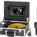 VEVOR Sewer Camera with 512Hz Locator, 165 ft/50 m, 9" Drain Inspection Camera with Self-Leveling, 36X Zoom, Plumbing Cameras with Lights-12 LED, 32GB Card, IP68 Waterproof Snake Cameras for Duct Pipe