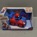 Jazwares Marvel Spidey and His Amazing Friends Web Crawler RC - Remote-Controlled Vehicle - Features Built-in Super Hero with 4 Controller Functions, Blue & Red