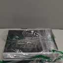 Cube Storage Bins with Lids, Clear Window Storage Baskets for Organizing, Fabric Organizer Bins with Handle, Cloth Storage Bins for Shelves, Closet, Clothes, Towels, 4 Packs, Black