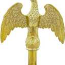 AMZFLAG Gold Eagle Flag Pole Topper for Indoor, Durable Flagpole Eagle Finials for Pole Top Metal Ornament Aluminum Alloy for 1 inch Diameter Flagpoles Replacement Screw