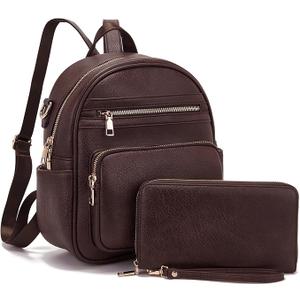 Idesort Small Backpack Purse for Women Girls Cute Backpacks Purse set with Wallet Convertible Shoulder bag