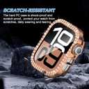 2 Pack Bling Watch Case Compatible for Apple Watch Series 10 46mm, Glitter Double Diamonds & Hard PC Anti-Scratch Protective Case for iWatch S10 46mm Accessories Women Men- Starlight+Rosegold