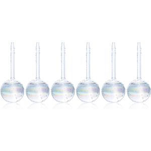 Clear Plant Watering Globes Set of 6 - Small Self Watering Globes for Indoor & Outdoor Plants - Automatic, Glass Watering Bulbs for Daily Use, Plant Watering Devices