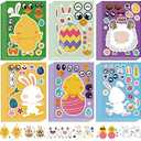 Jremreo 120 Sheets Easter Stickers for Kids, DIY Make Your Own Egg Bunny Stickers, Easter Crafts Party Favor Supplies, Set  Of 4