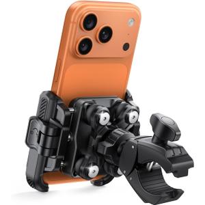 Lamicall Motorcycle Bike Phone Mount - [Upgrade Vibration Dampener] [Camera Friendly] Bike Phone Holder Handlebar Clamp, Bicycle Cell Phone Mount, iPhone 17 16 Pro Max, Galaxy S25 Ultra, 6-7.2" Phones