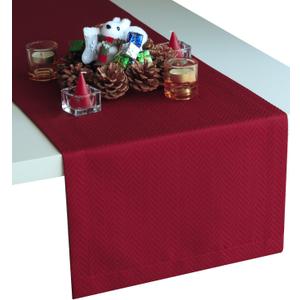 Red Table Runner 48 inch, Cranberry Dresser Scarf, Burgundy Outdoor Coffee Table Runner, Waterproof Dining Table Runners for Fiesta, Dinner Parties, Wedding, Thanksgiving, Halloween, Christmas