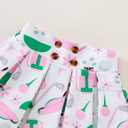 Toddler Baby Girl Golf Outfit Golf Print Polo Shirt Sleeveless Tank Top Mini Skirt Set Cute Girls Summer Clothes (Pink)