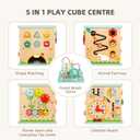 OOOK 5 in 1 Activity Center, Baby Activity Table with 5 Sides Play Features, Large Activity Play Cube