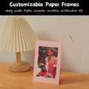 100 Pack Standing Paper Picture Frames 4x6,Cardboard Photo Frame with Easel,Paper Photo Frame Cards,Gallery Frames Bulk For Mother's Day Father's Day Graduation Birthday Wedding Classroom Craft DIY,Rainbow