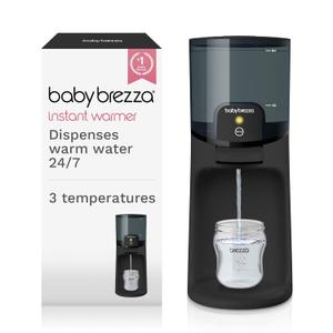 Baby Brezza Instant Baby Bottle Warmer - Fast Water Warmer Instantly Dispenses 24/7 in 3 Temperatures, Charcoal