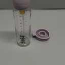 BIBS Baby Glass Bottle. Anti-Colic. Round Natural Rubber Latex Nipple. Supports Natural Breastfeeding, Complete Set - 225 ml, Dusky Lilac