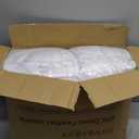 Feather Throw Pillow Inserts Set of 4, Soft Fluffy Square 22 x 22 Inches Decorative Pillow Insert, Feather and Down Euro Pillows for Bed, Couch and Cushion