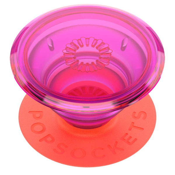 PopSockets Phone and Tablet Swappable PopGrip -Neon Glow Electric Sunrise