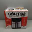 Gourmia Air Fryer - 8 Qt Extra Large Capacity, FryForce360, Digital Display with 12 Presets, Roast, Bake, Broil, Dehydrate, Dishwasher Safe Accessories, Stainless Steel