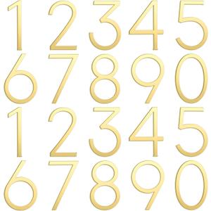Leinuosen White 3 Inch Acrylic Mailbox Number 2 Set  Weatherproof  Mailbox Numbers for Outside  House Numbers  Sticky (Classic)
