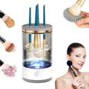 Electric Makeup Brush Cleaner - This Compact and Portable Cleaning Machine is Perfect for Use at Home or While Traveling - A Professional-Grade Cleaning Machine Suitable for Home and Travel (black2)
