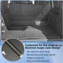 All-Weather Floor Mats for Ford Bronco 4-Door 2021-2025 Custom Fit TPE Floor Liners Full Set (1st & 2nd Row Cargo Liner Backrest Protectors) Heavy-Duty Black Accessories Not for Bronco Sport/2-Door