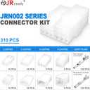JRready ST6476 Automotive Electrical Connector Kit 2 3 6 9 Pin Wire Housing Plug Connectors 14-20AWG Crimp Terminals Molex Standard .093 "Series Connector 310Pcs
