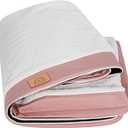 Sunheir Extra Large Washable Dog Bed Covers Soft Plush Replacement, Waterproof Dog Bed Liner, Pet Bed Cover with Zipper 41x27x3 Inches, Pink, Cover Only