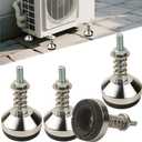 Split Air Conditioner Shock Pad Vibration Isolator MountsHeavy Duty Leveling feetLeg Leveler 1.97" Dia Base,Adjustable Leveling feet M8 Thread, 1300 Lb Capacity for Workbench, Machine4 Pack