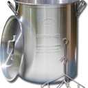 King Kooker 30PKA 30-Quart Aluminum Turkey Pot with Lid, Lifting Rack and Hook