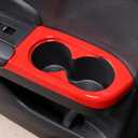 Door Armrest Panel Cup Holder Trim Frame for Honda Pilot 2016-2022/ Passport 2019-2023, Door Armrest Trim Cover, Rear Cow Cup Holder Frame (2rd Cow Door Armrest Teacup Frame_Red)