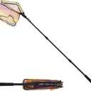 SANLIKE Telescopic Foldable Fishing Landing Net, 98.4in Fiberglass Handle with Rubber Coated Mesh, Aluminum Hoop for Freshwater Saltwater Bass Fishing