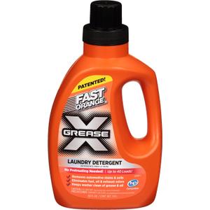 Fast Orange 22340 Fast Orange Grease X Mechanic's Laundry Detergent Liquid, 40 Fl. Oz. Stains, Soils & Odor Eliminator for Clothes, Heavy Duty Formula & Degreaser to Deep Clean Active Wear Clothing