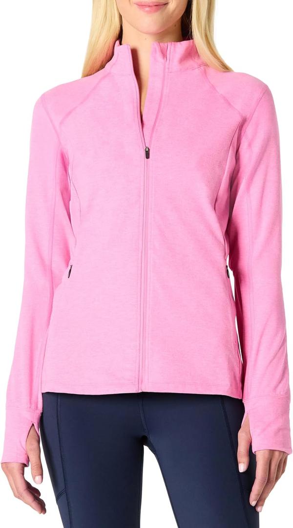 Amazon Essentials Women's Athletic Soft Performance Lightweight Zip Up Workout Running Jacket, XS