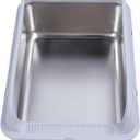 Extra Large Metal Litter Box with Lid, Stainless Steel Cat Litter Box, Non Sticky Leakproof Metal Litter Pan Traywith High Wall Sides Enclosure, Easy Clean, for Big