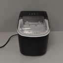 Ice Maker Countertop, Efficient Easy Carry Ice Machine, Self-Cleaning Ice Maker with Ice Scoop & Basket, 9pcs/ 8mins 26.6Lbs Per Day for Home/Office/Kitchen,Black