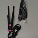 Small Flat Irons for Short Hair, 3/10" Pencil Flat Iron with Adjustable Temp Mini Hair Straightener for Edges Pixie Cut and Bangs, Tiny Hair Straightener with Floating Plates, Auto Shut Off (Blackpink)