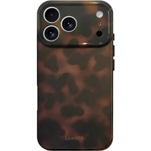 Aesthetic Tortoise Shell Phone Case for iPhone 17 pro - Cute Leopard | Brown Cheetah Print Slim IMD Protective Cover | Durable Fade-Proof | Girly Gift for Girl Women -Trendy Tortoise