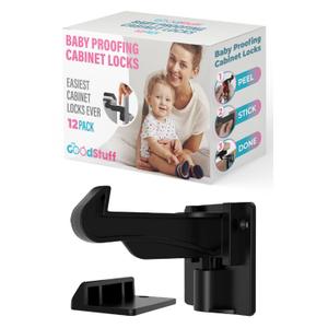 Invisible Cabinet Locks for Baby Proofing  No Tools Needed  Secure Drawers & Cabinets Instantly  12 Pack (12 Count (Pack of 1))