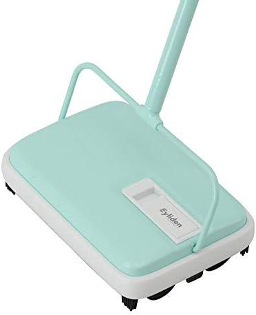 Eyliden Carpet Sweeper, Mini Size Lightweight Hand Push - No Noise, Non-Electric, Easy Manual Sweeping Only for Carpet Cleaning (Mint)