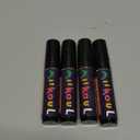 miikoul 4 Pcs Jumbo Black Permanent Markers, Large 15mm Felt Tip Wide Thick Acrylic Paint Pens Graffiti Markers for Rock Painting, Glass, Ceramic, Posters, Canvas, Wood, Stone