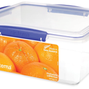Sistema KLIP IT Food Storage Container, 5 L, Airtight & Stackable, BPAFree, Clear with Blue Clips