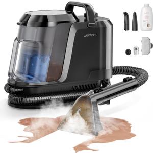 Uwant Carpet Cleaner Machine with Steam&Hot&Cold Water System 18Kpa Powerful Suction Upholstery Cleaner Machine with Textile Cleaner for Pets, Carpet Steam Cleaner with Specialty Tools for Cars (Americano-Textile Solution)