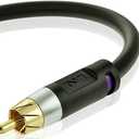 Mediabridge™ Ultra Series Subwoofer Cable (6 Feet) - Dual Shielded with Gold Plated RCA to RCA Connectors - Black - (Part# CJ06-6BR-G1)
